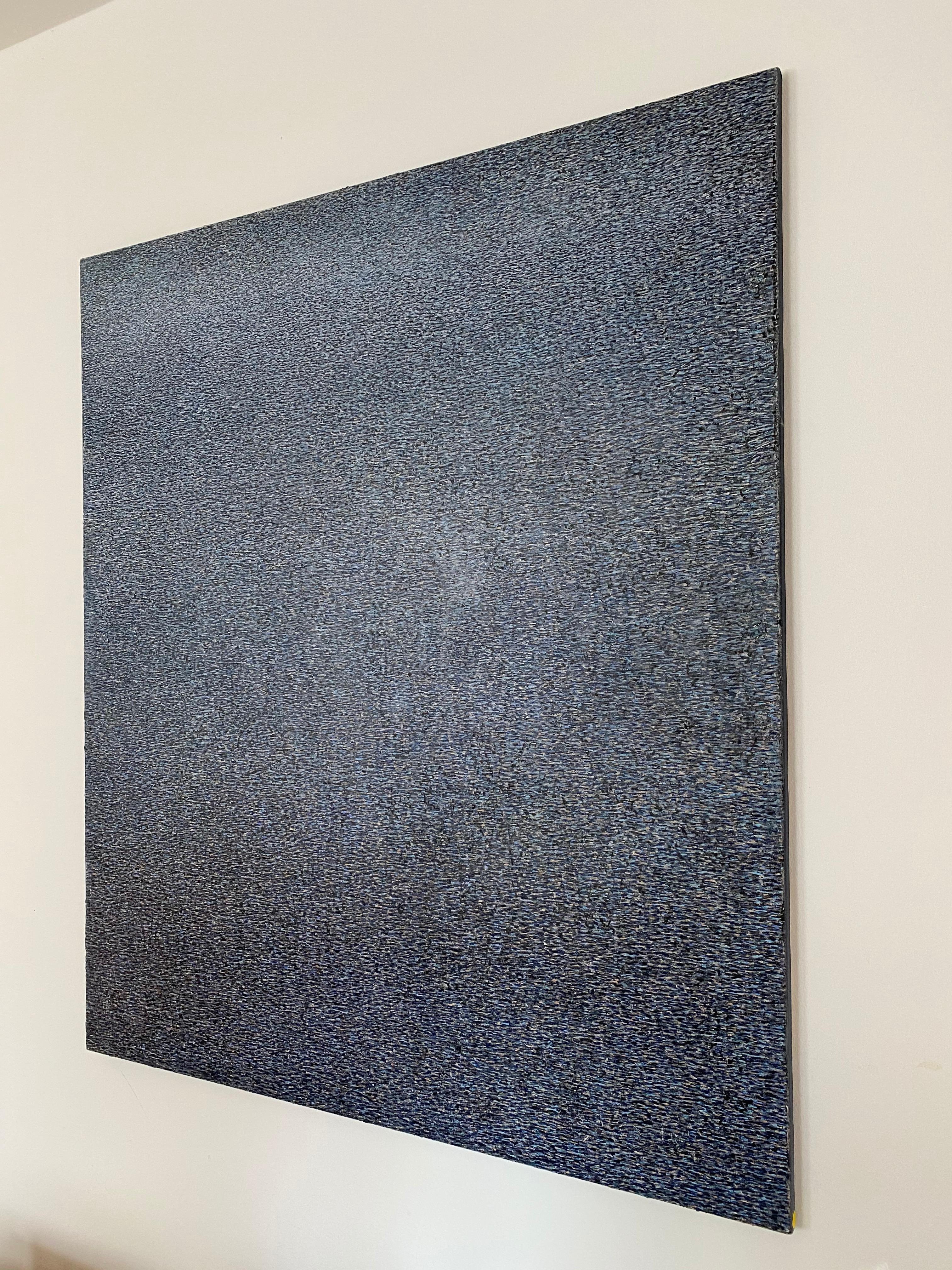 Peinture à l'huile contemporaine conceptuelle et minimaliste bleu ultramarine des mers du Nord en vente 1