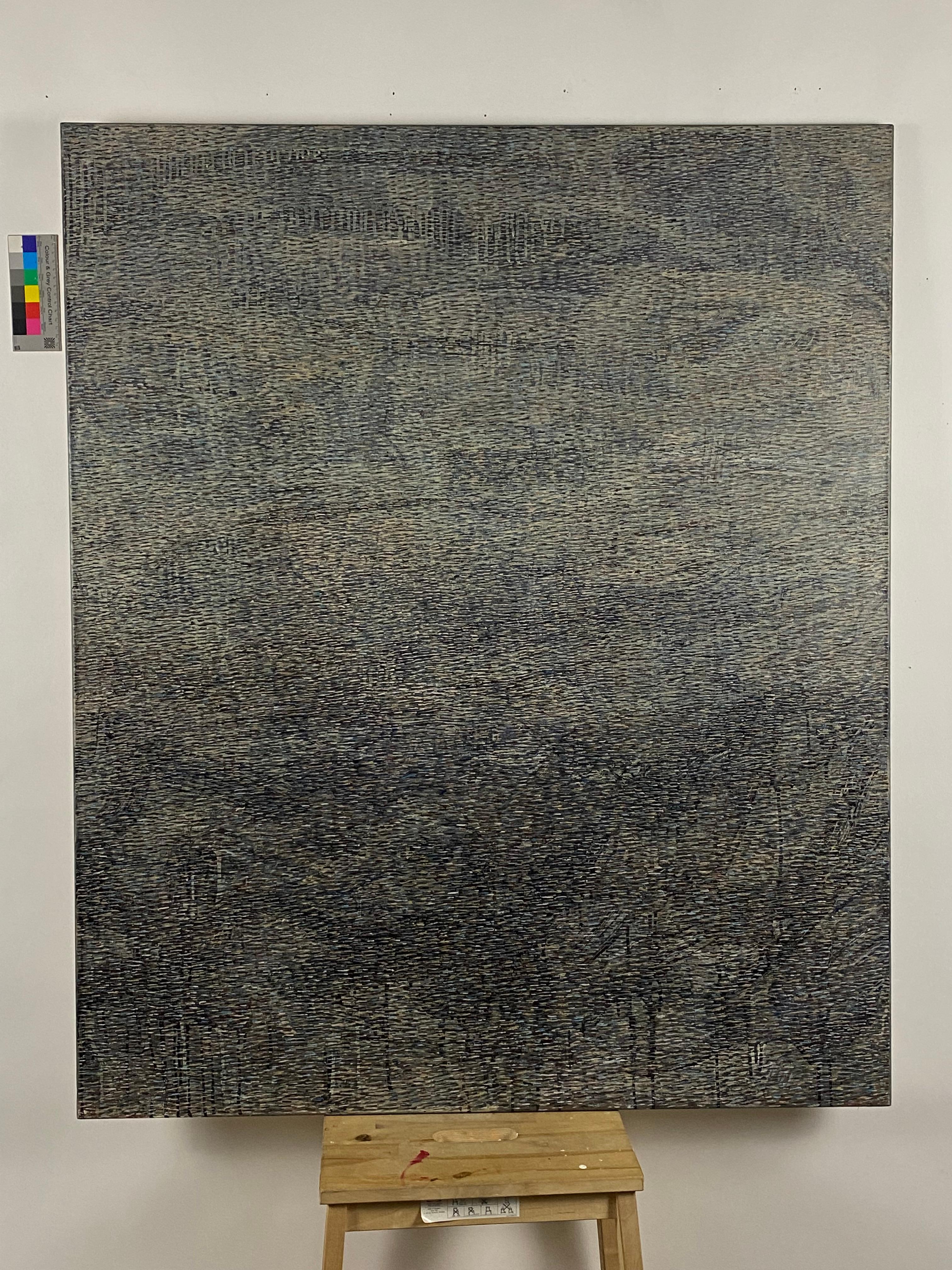Seidorf – Zeitgenössische konzeptionelle abstrakte Kunst  Minimalistisches Ölgemälde – Painting von Agnieszka Korejba