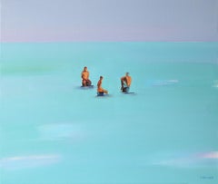 Island 29 - Oil on canvas, Figurative painting, Seaside, Contemporary Artist