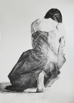 Lost and found - Contemporary Figurative Print, Black & white, Female