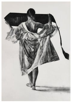 Obi - Contemporary Figurative Print, Black & white, Female