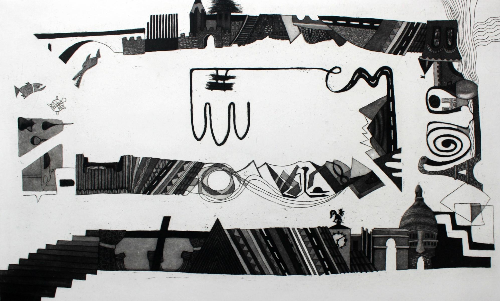 Agnieszka Mazek 11th September XXI century, Print, Etching