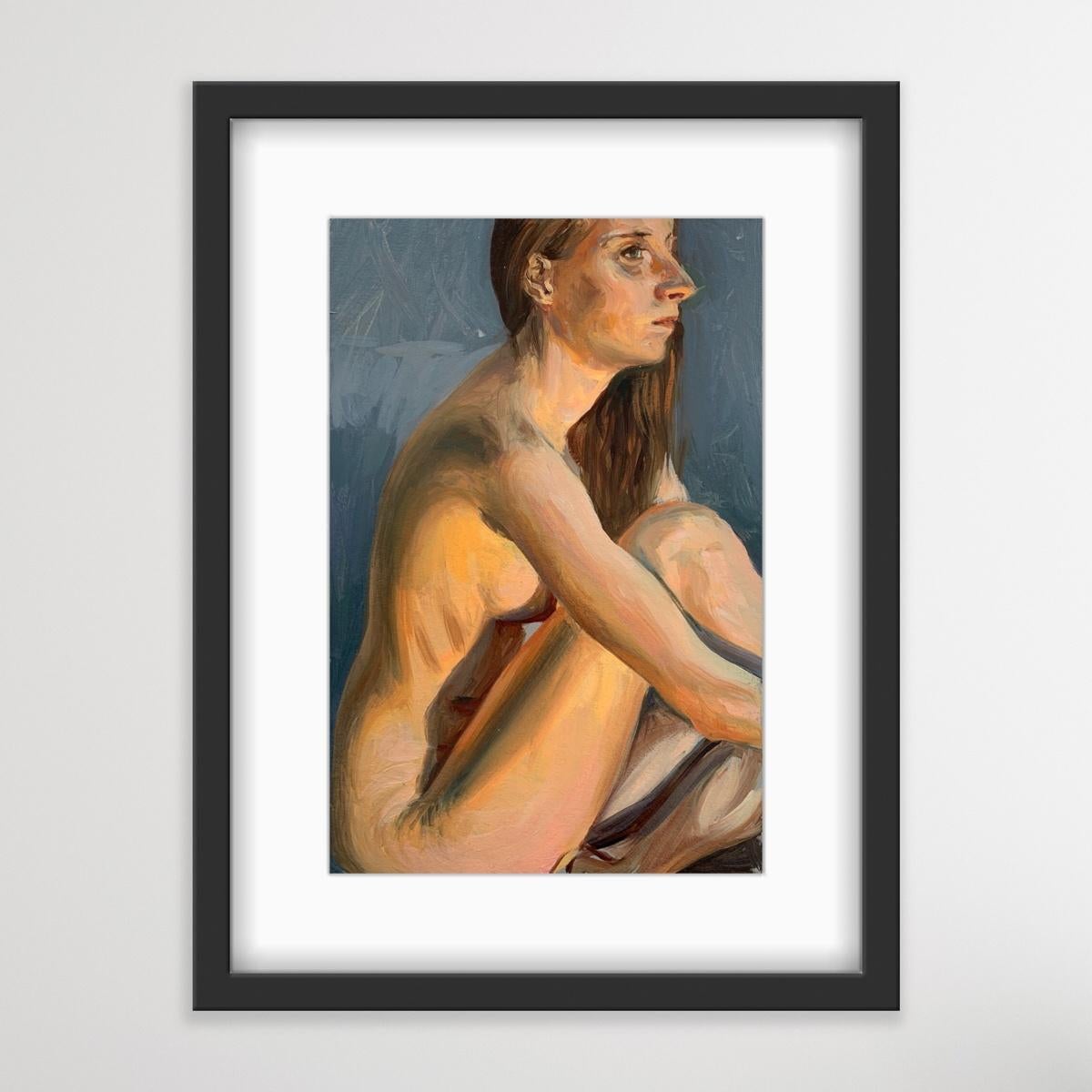 A  nude - Realistic oil painting, Warm tones, Young Polish artist - Naturalistic Painting by Agnieszka Staak-Janczarska
