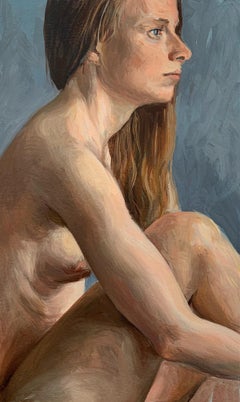 A  nude - Realistic oil painting, Warm tones, Young Polish artist