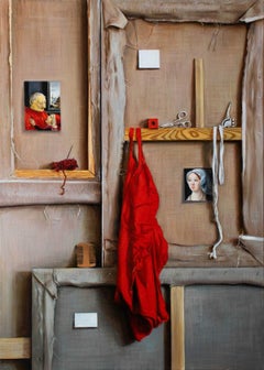Between paintings. Realistic figurative oil painting, Emerging Polish artist