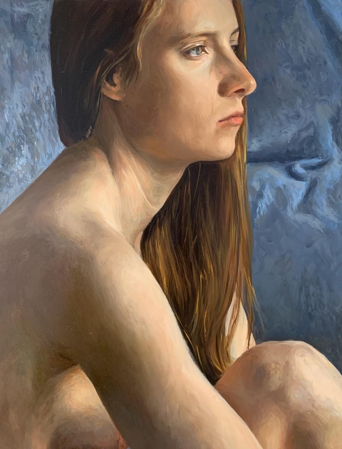 Giant nude - Realistic oil painting, Nude, Young Polish artist - Painting by Agnieszka Staak-Janczarska