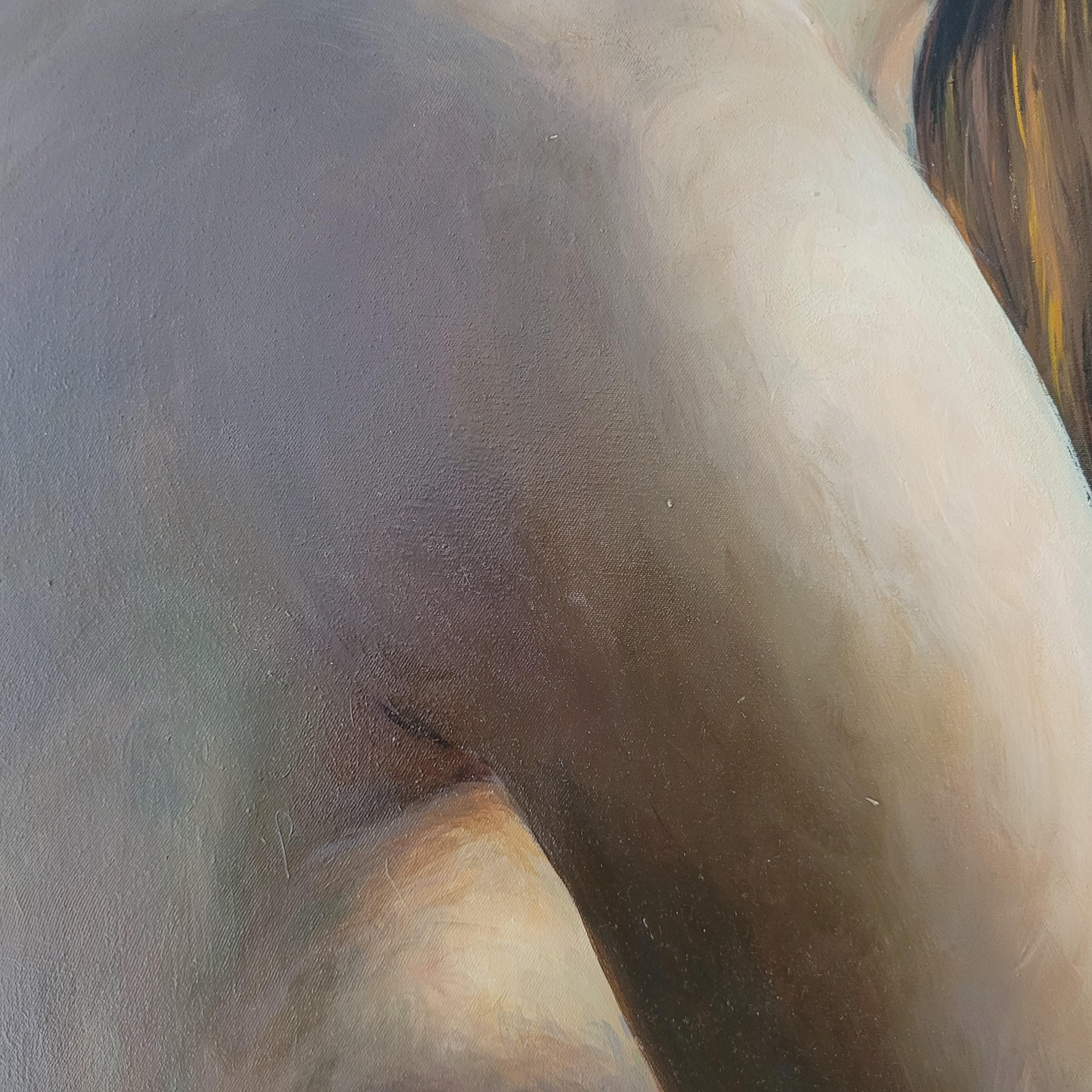 Desnudo realista - un cuadro contemporáneo al óleo sobre lienzo

AGNIESZKA STAAK-JANCZARSKA (nacida en 1994)
Se graduó en la Escuela Secundaria Estatal de Arte de Józef Kluza en Cracovia. En 2020, se licenció en pintura en la Academia de Bellas
