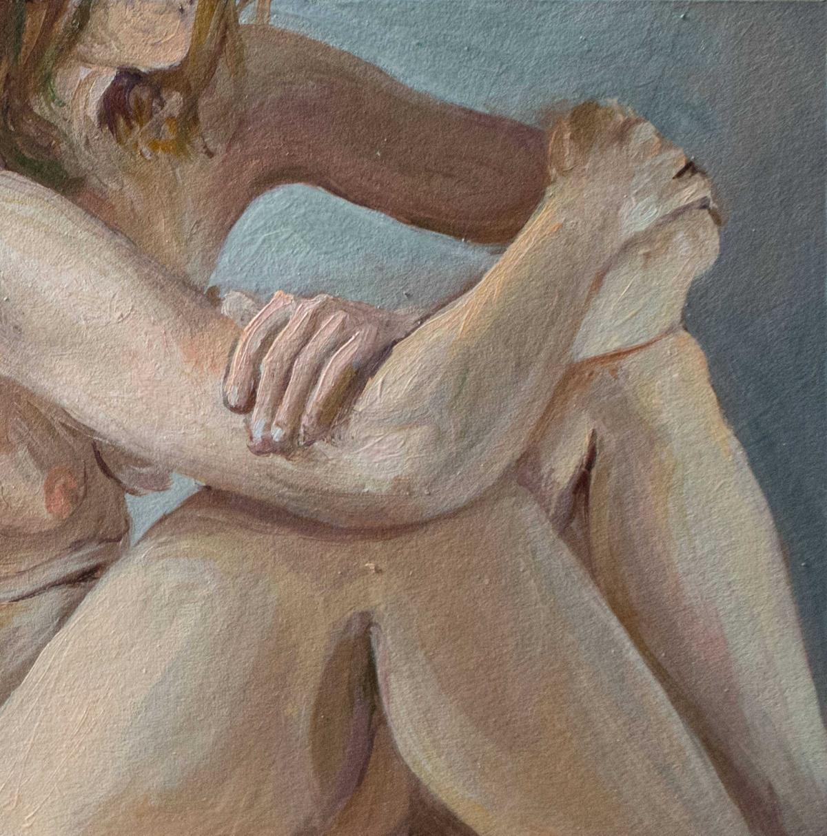 Agnieszka Staak-Janczarska Nude Painting - Morning light - Realistic oil painting, Nude, Young Polish artist