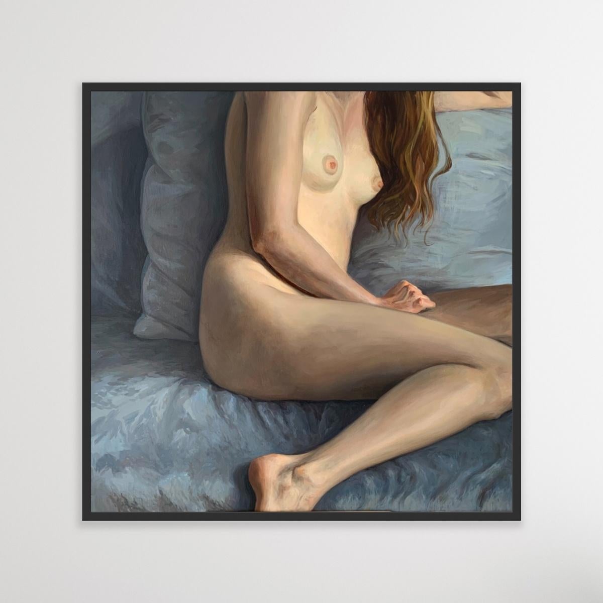 Nude -  Figurative Oil Realistic painting, Polish young artist - Naturalistic Painting by Agnieszka Staak-Janczarska