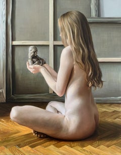 Untitled. Realistic figurative oil painting, Nude, Young Polish artist