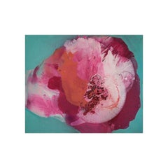 A flower - Contemporary, Figurative Colorful Oil Painting, Polish artist