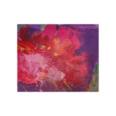 Eine Blume - Zeitgenössisches, figuratives, farbenfrohes Ölgemälde, polnischer Künstler