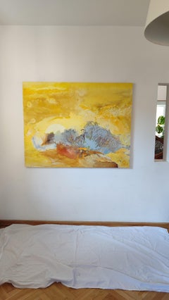 Dunes On The Last Week Of Summer -  Modern Expressive Landscape Oil Painting