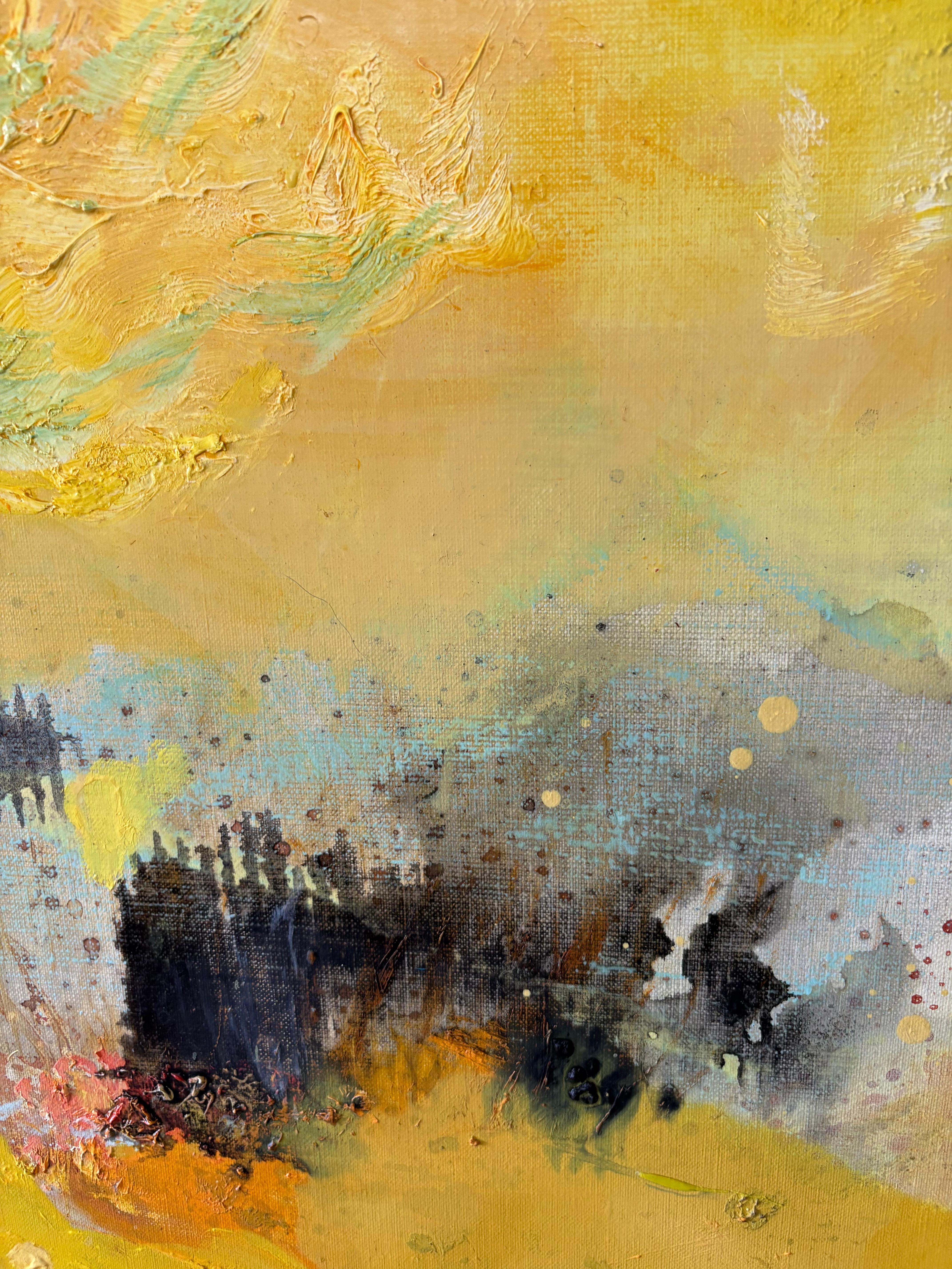 Das Flüstern in den Dünen -  Zeitgenössische ausdrucksstarke Landschafts-Ölmalerei im Angebot 3