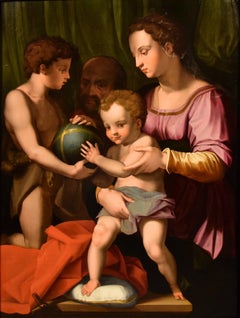 Sagrada Familia Giovannino Bronzino Pintura Óleo sobre tabla Siglo XVI Viejo maestro Italia