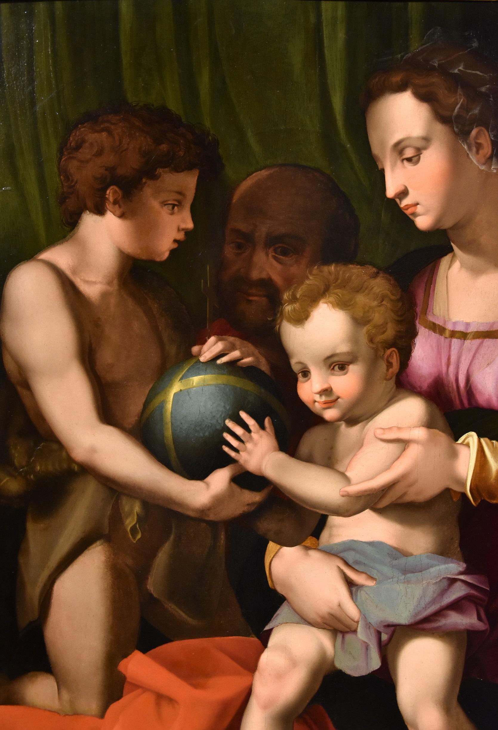 Agnolo di Cosimo, known as 'il Bronzino' (Monticelli of Florence, 1503 – Florence, 1572)
The Holy Family with San Giovannino

Oil on table (120 x 90cm. - In antique frame 146 x 116 cm.)
The work comes accompanied by the expertise of Professor