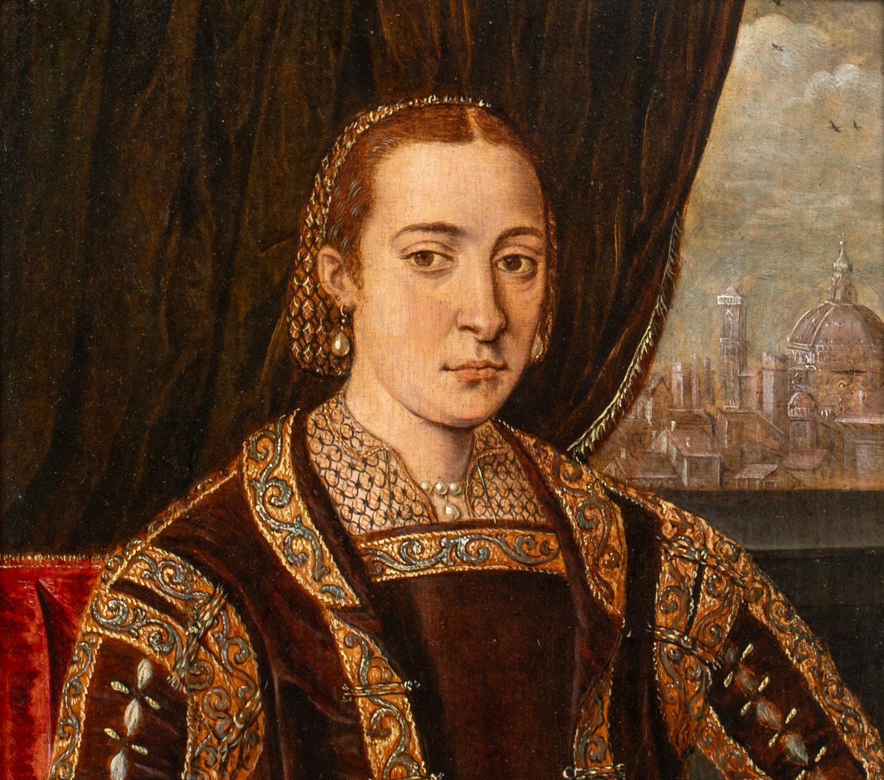 Portrait Of Eleanor Of Toledo, Duchess of Florence (1522-1562) For Sale 4