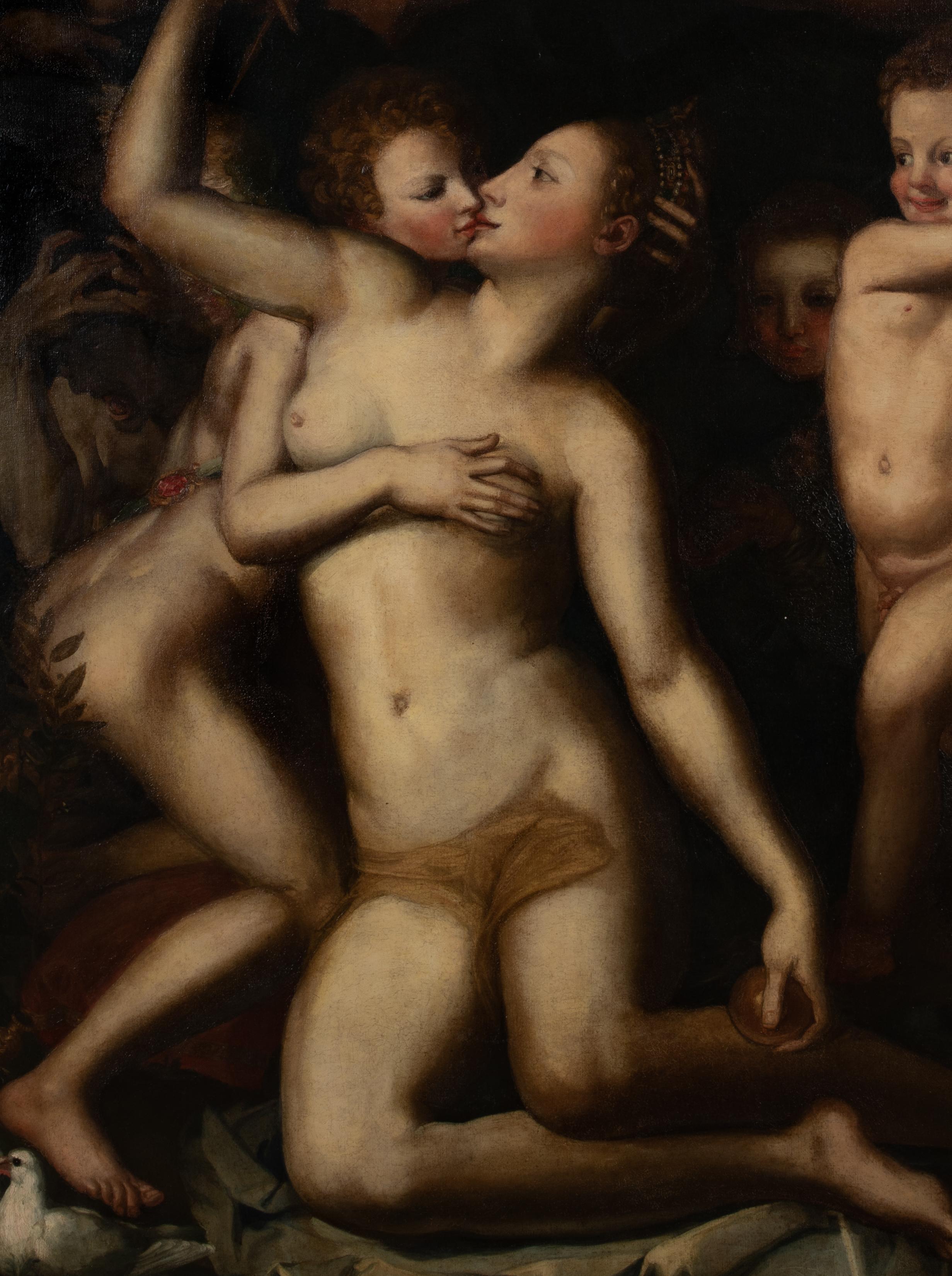 Venus & Cupid Naked - BRONZINO (1502-1572)  follower of BRONZINO (1502-1572) 2