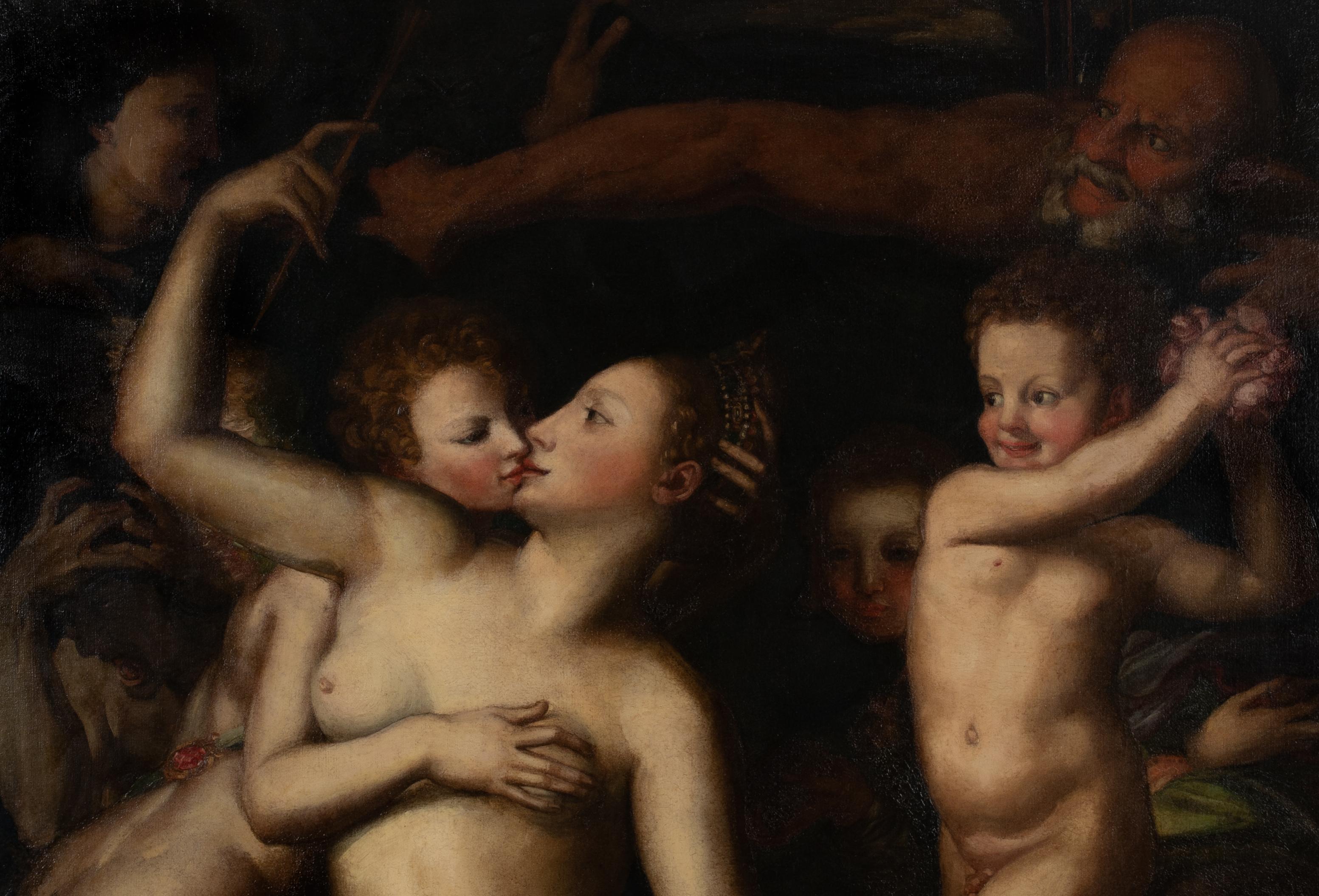 Venus & Cupid Naked - BRONZINO (1502-1572)  follower of BRONZINO (1502-1572) 3