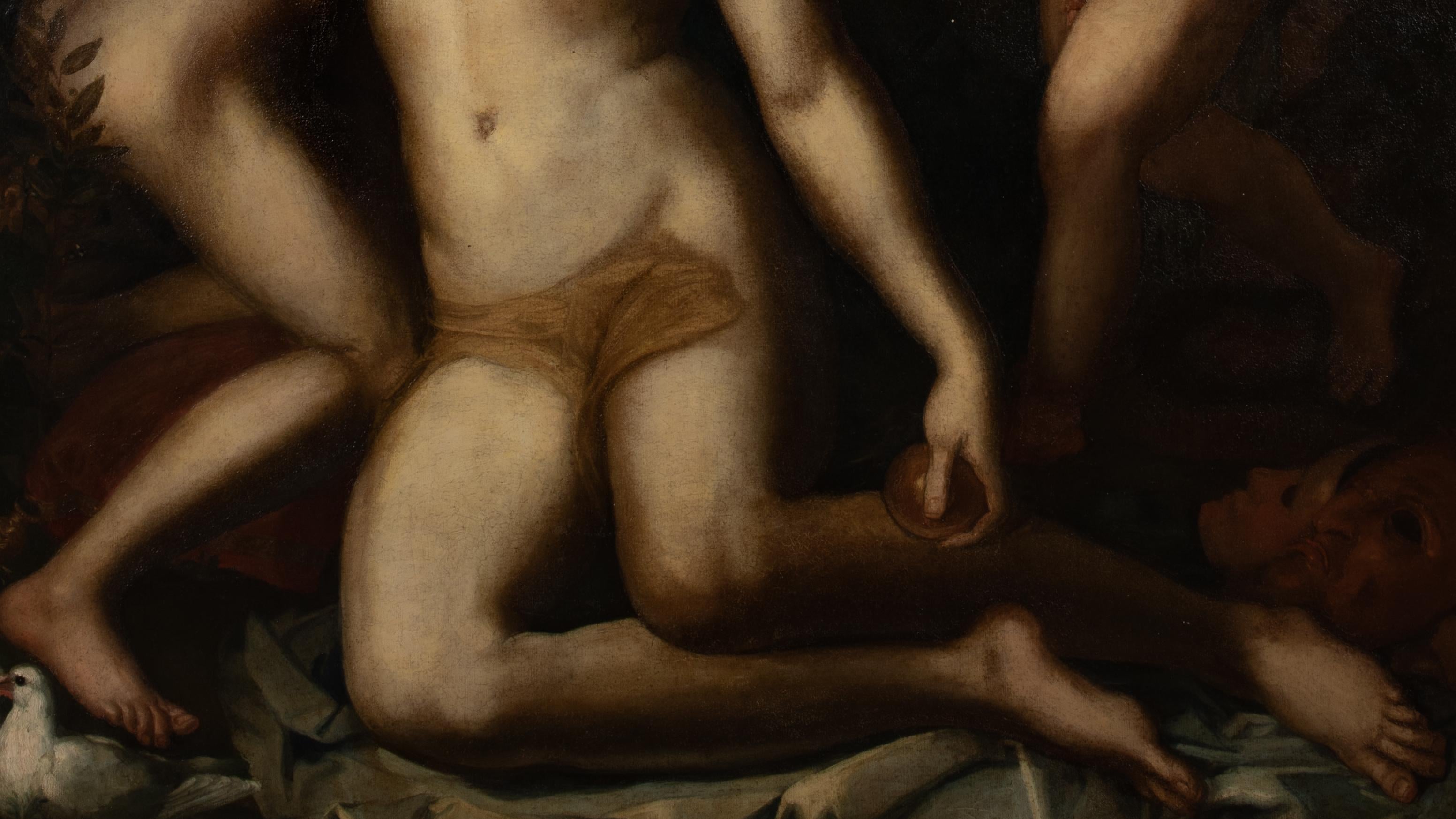 Venus & Cupid Naked - BRONZINO (1502-1572)  follower of BRONZINO (1502-1572) 4