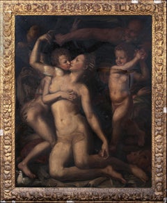 Venus & Cupid Naked - BRONZINO (1502-1572)  follower of BRONZINO (1502-1572)