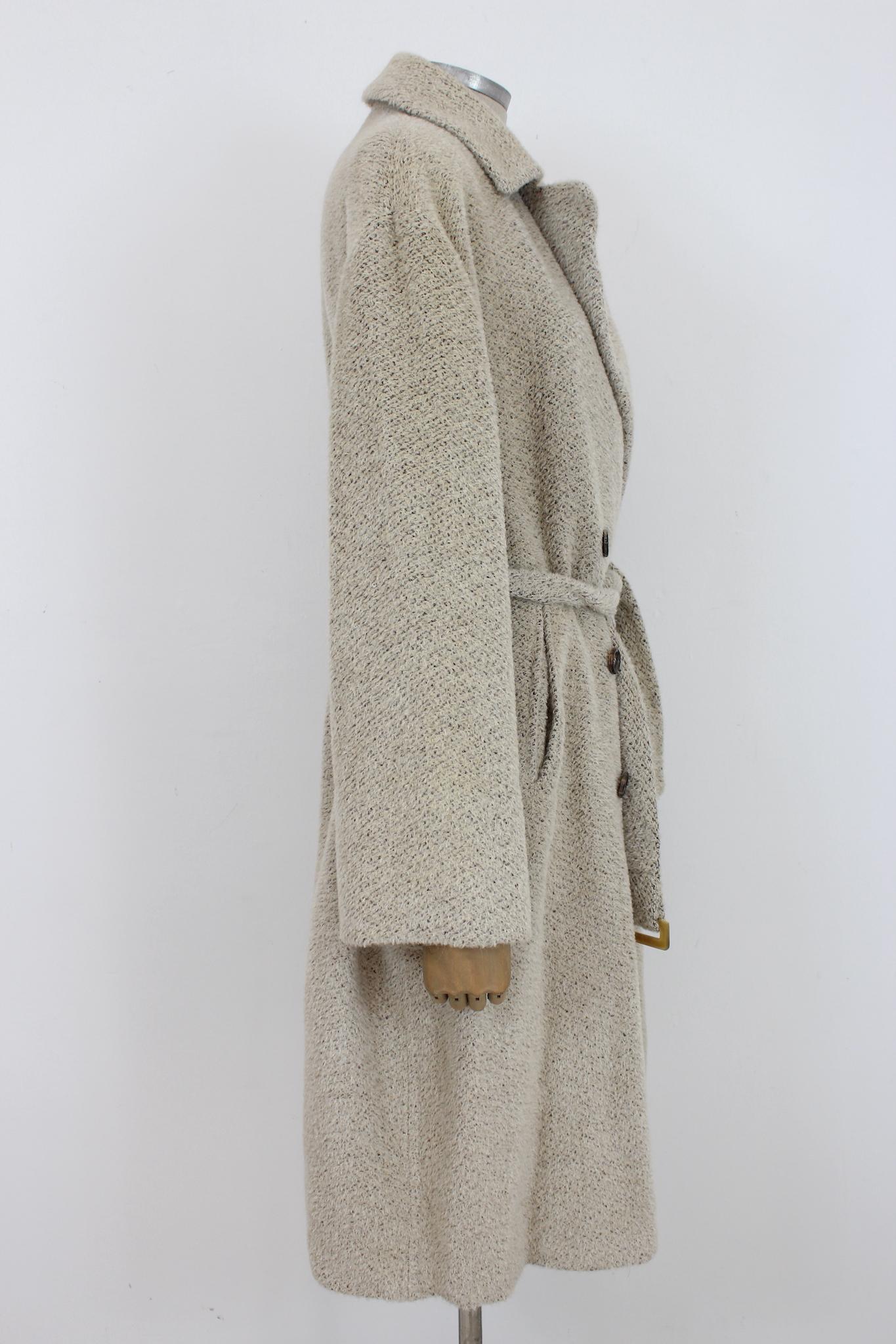 beige color long coat