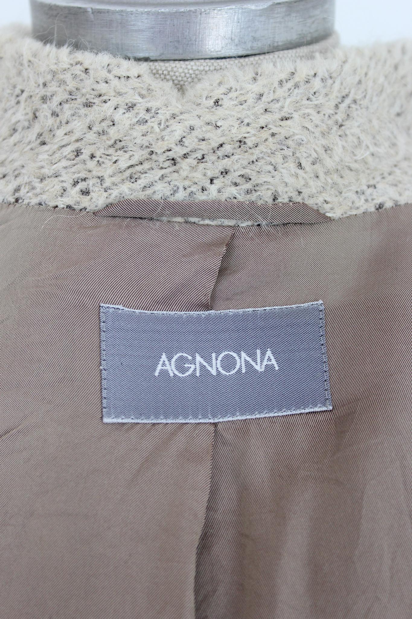 Agnona Beige Brown Alpaca Vintage Coat 2