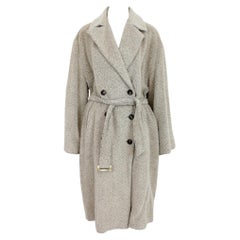 Agnona - Manteau vintage en alpaga brun beige