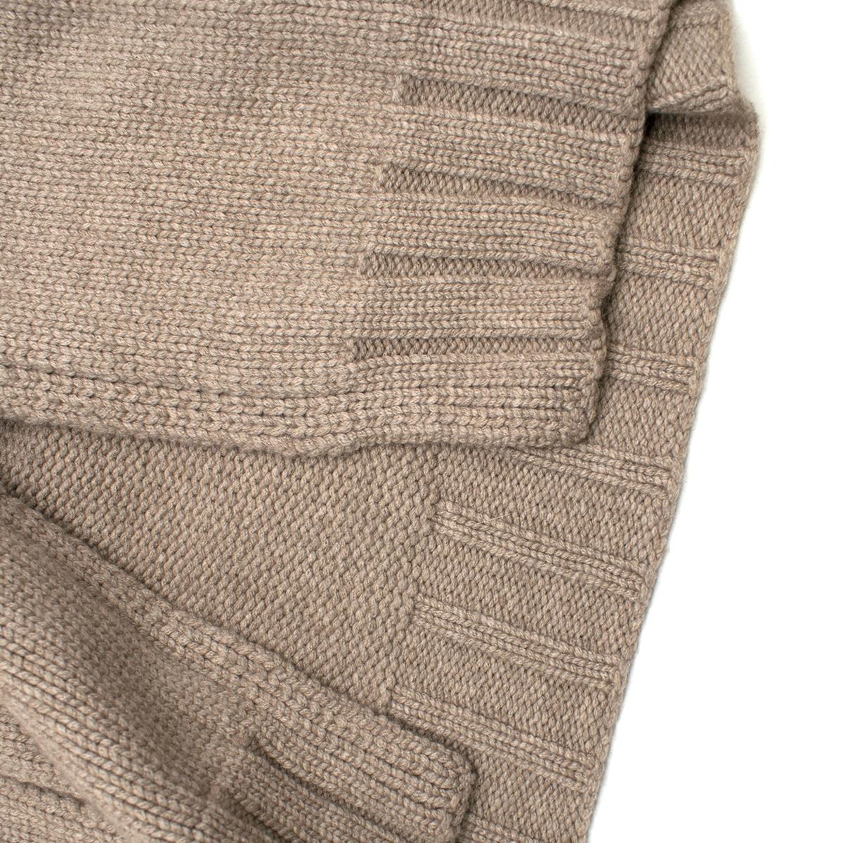 Agnona Brown Fox-Fur Collar Cashmere Knit Jacket US 8 3
