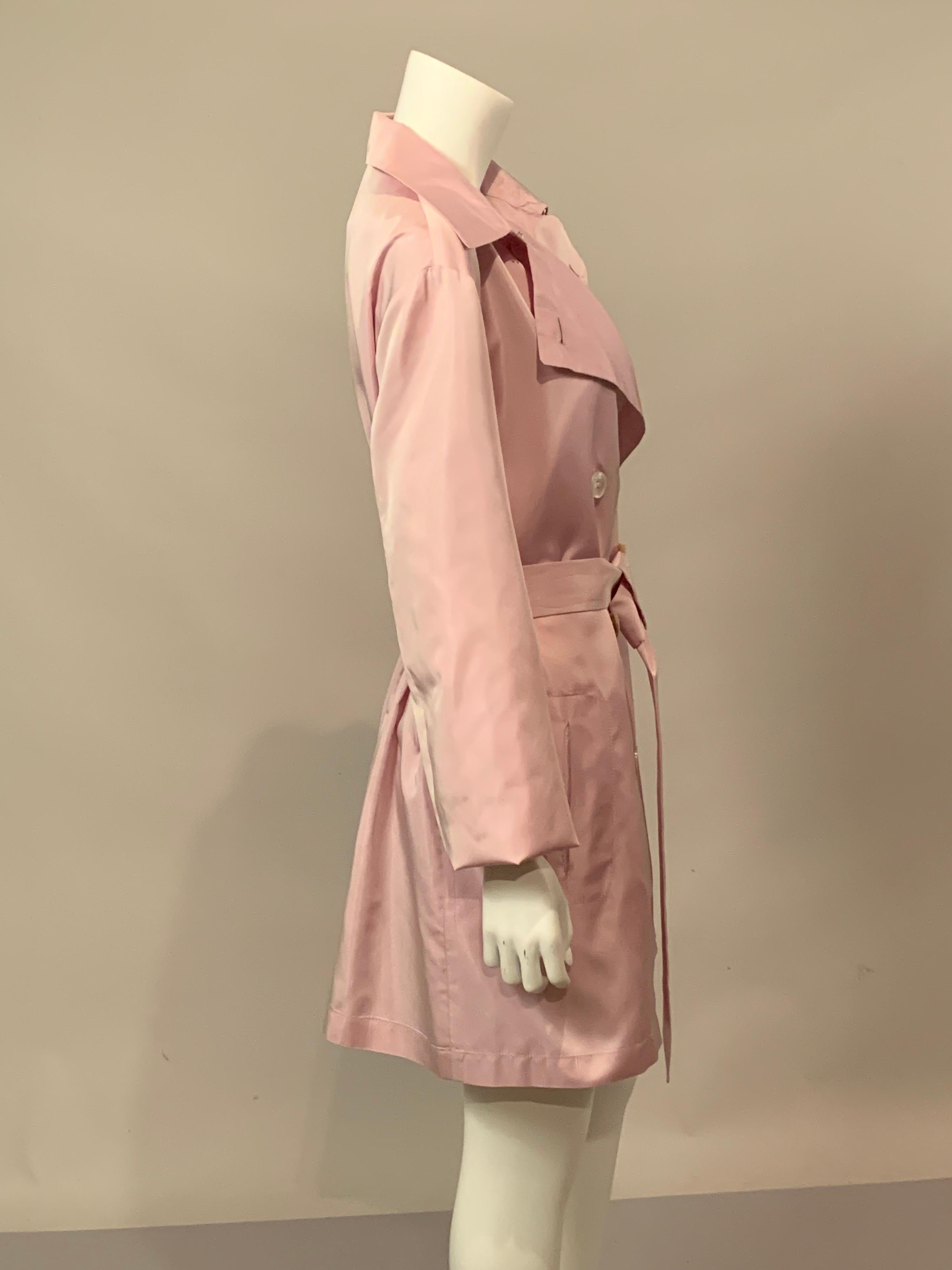 Agnona Lavender Silk Trench Coat For Sale 3