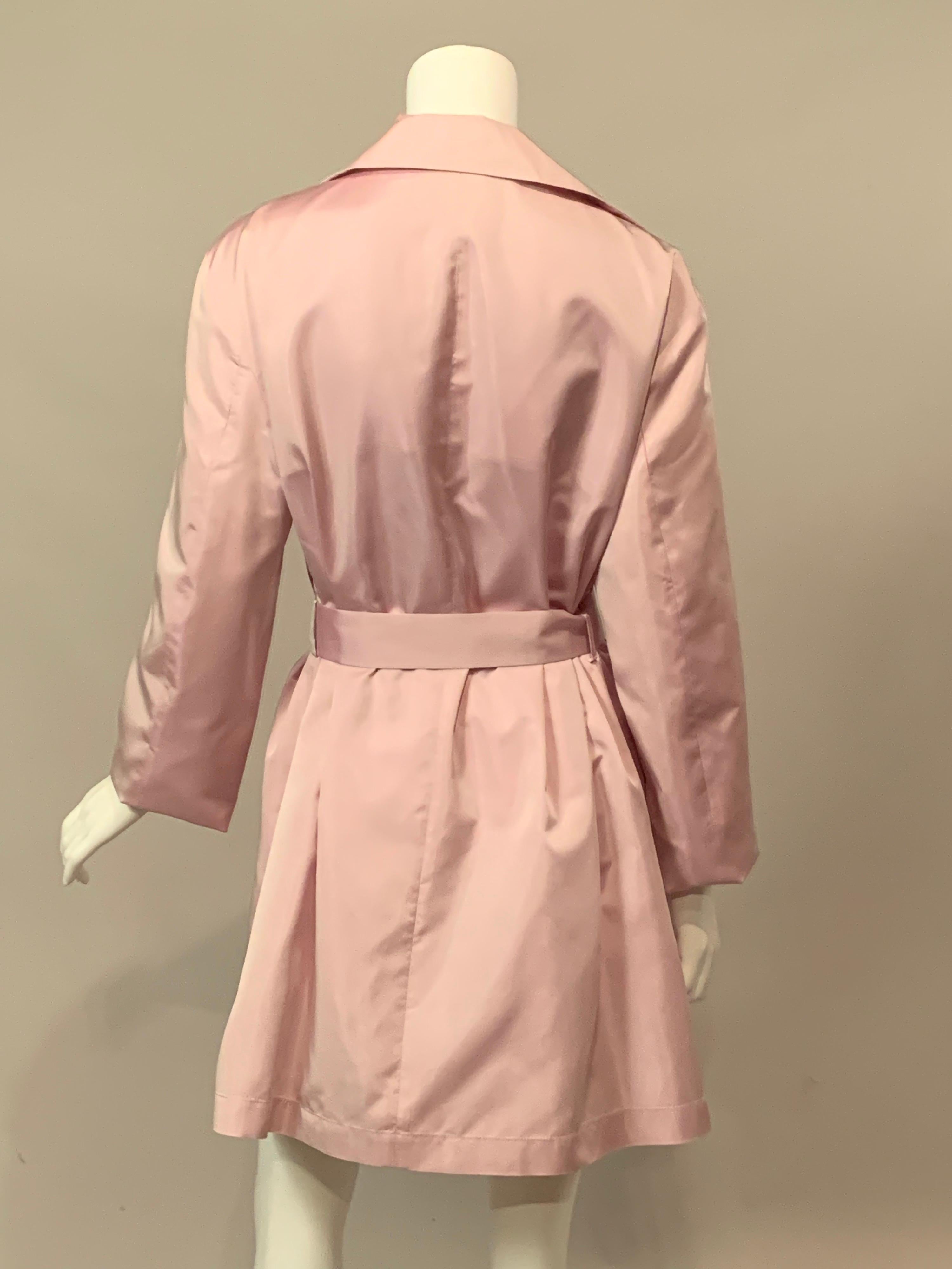 Agnona Lavender Silk Trench Coat For Sale 4