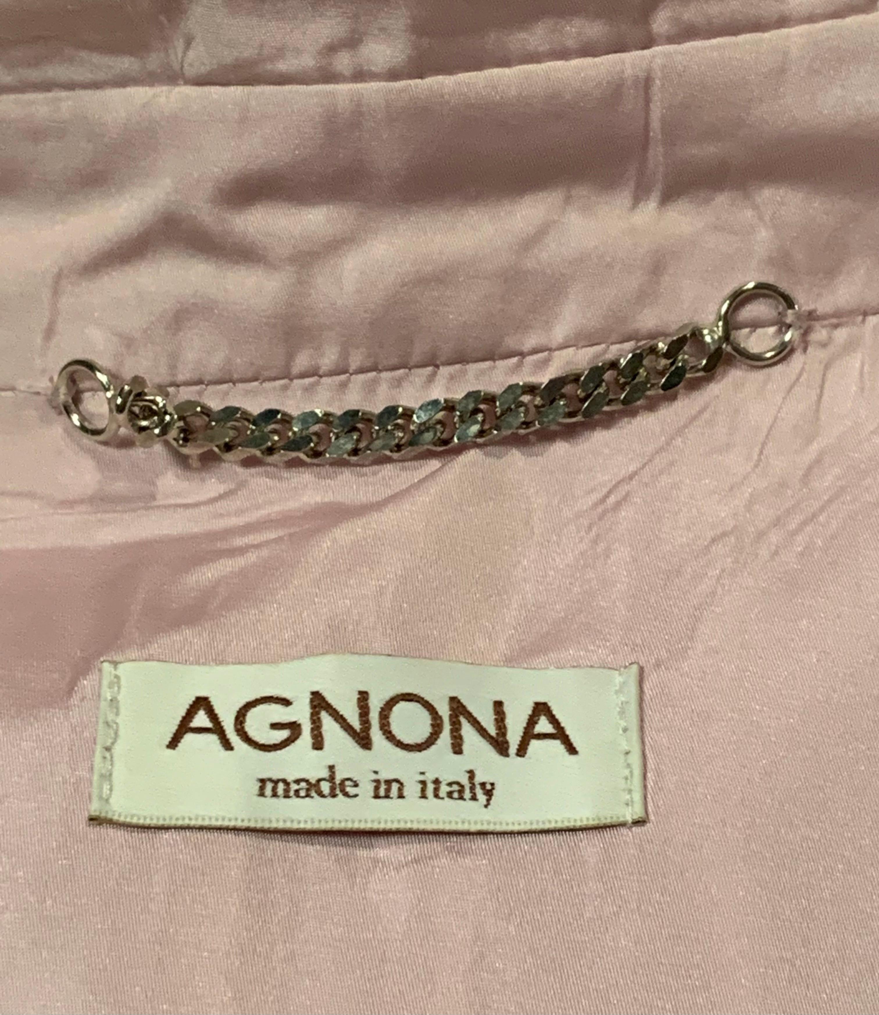 Agnona Lavender Silk Trench Coat For Sale 6