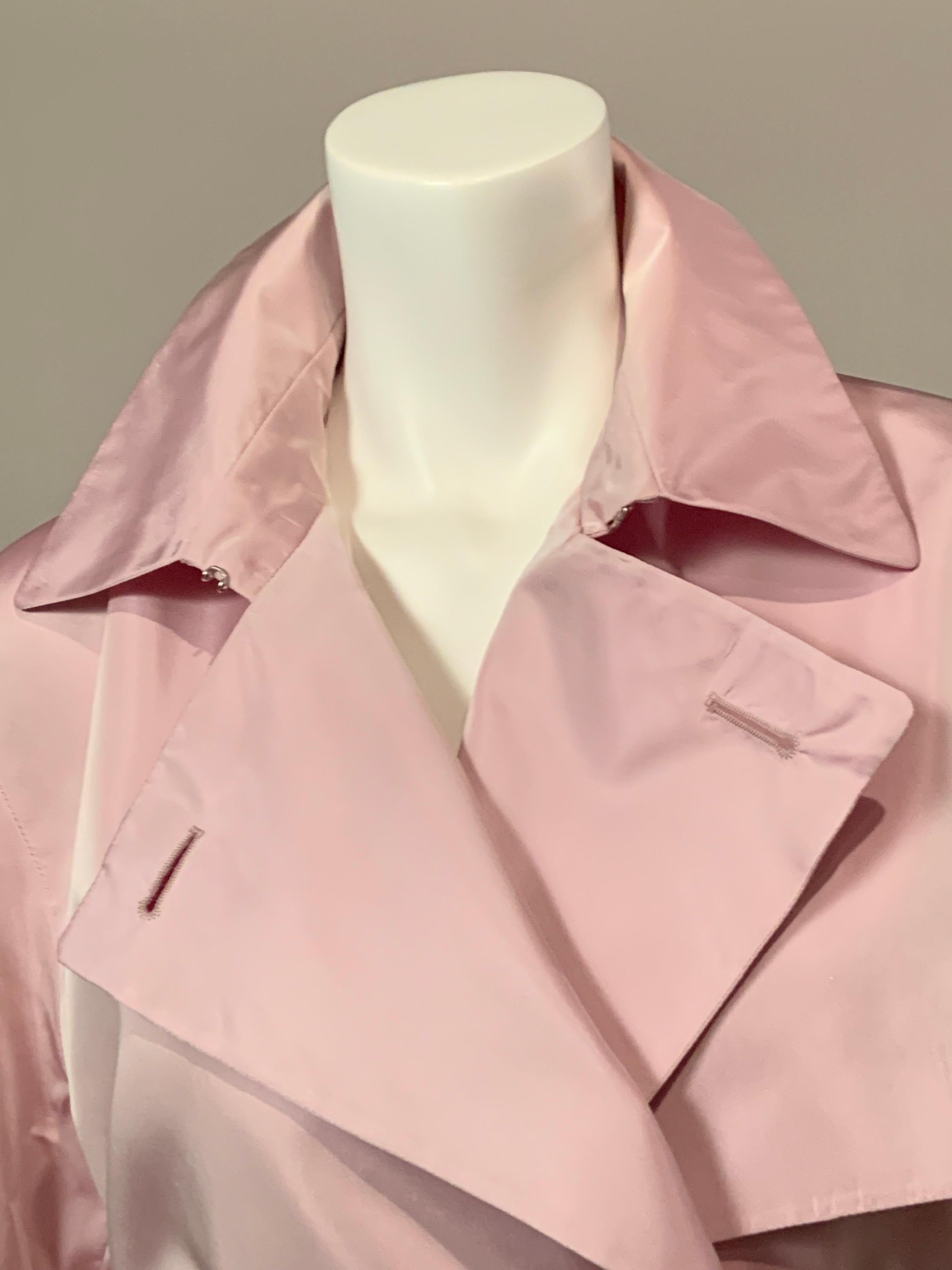 Women's Agnona Lavender Silk Trench Coat For Sale