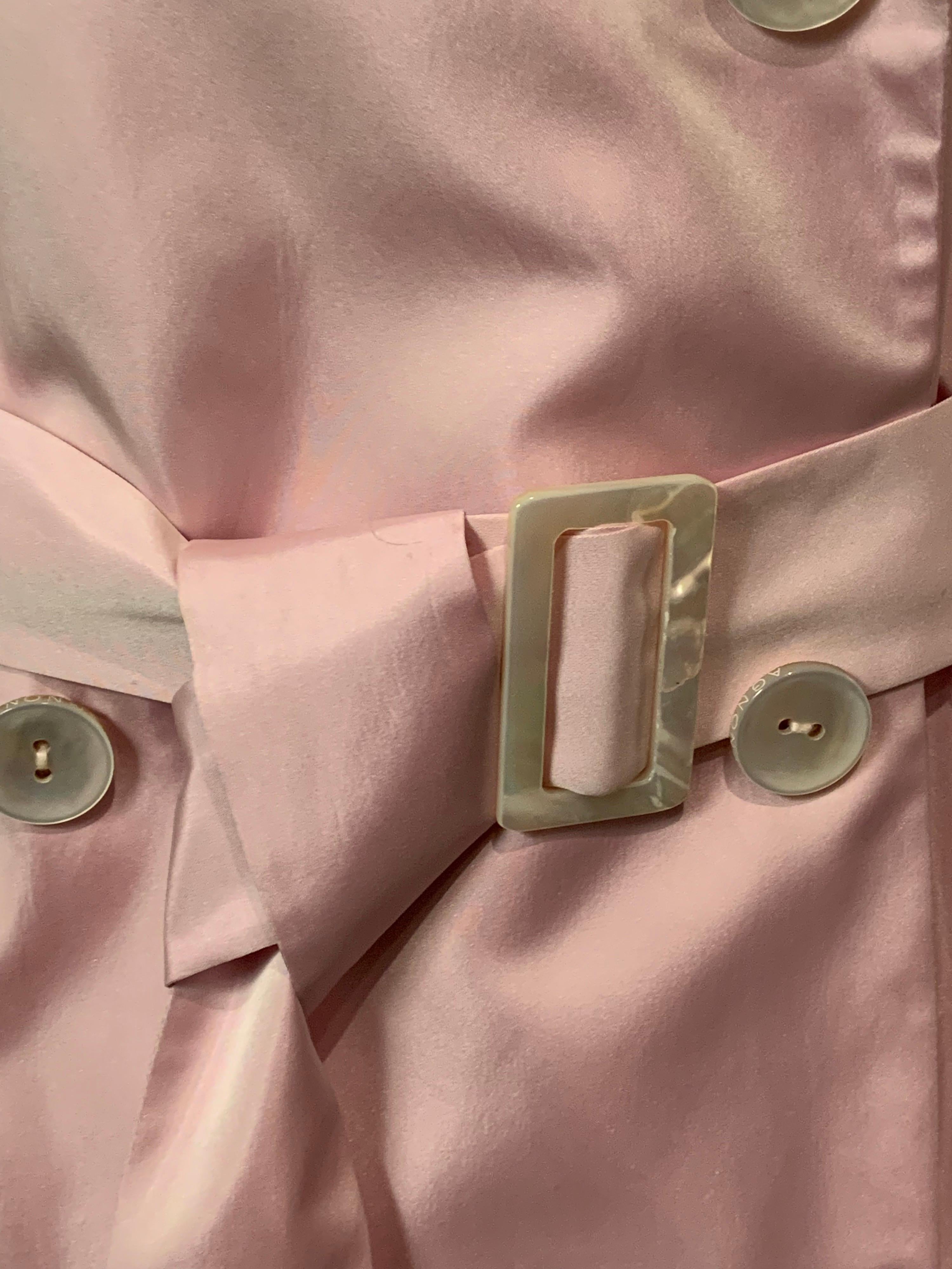 Agnona Lavender Silk Trench Coat For Sale 1