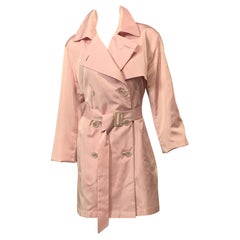 Agnona Lavender Silk Trench Coat