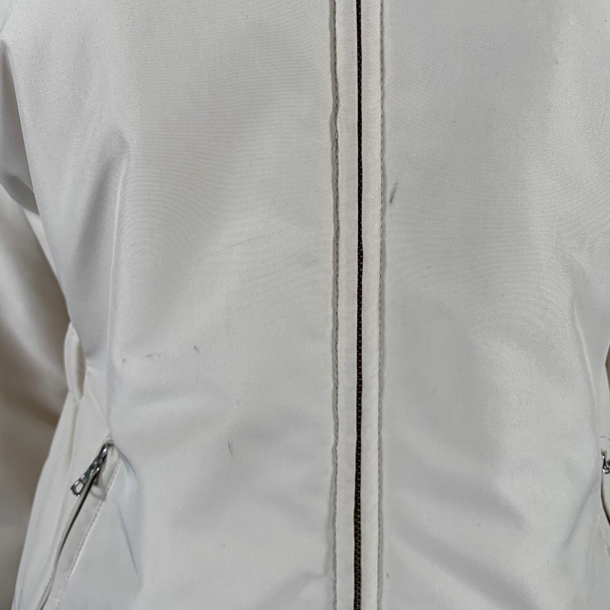 AGNONA Taille 10, polyester, col en fourrure amovible et fermeture éclair en vente 1