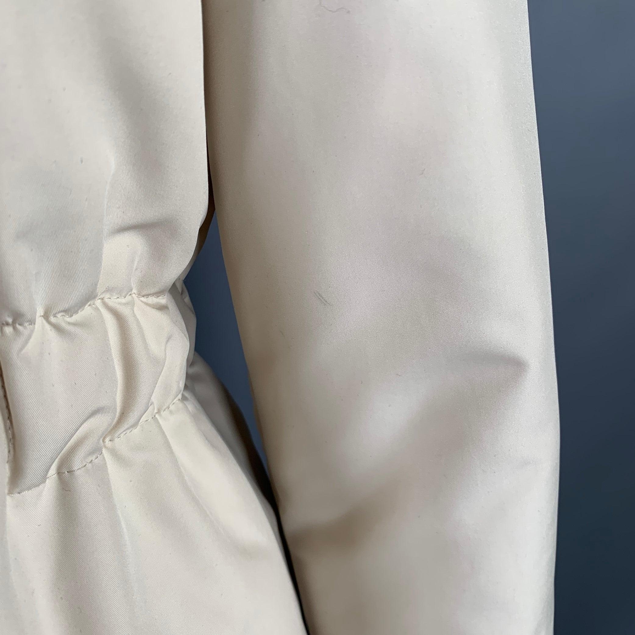 AGNONA Taille 10, polyester, col en fourrure amovible et fermeture éclair en vente 3