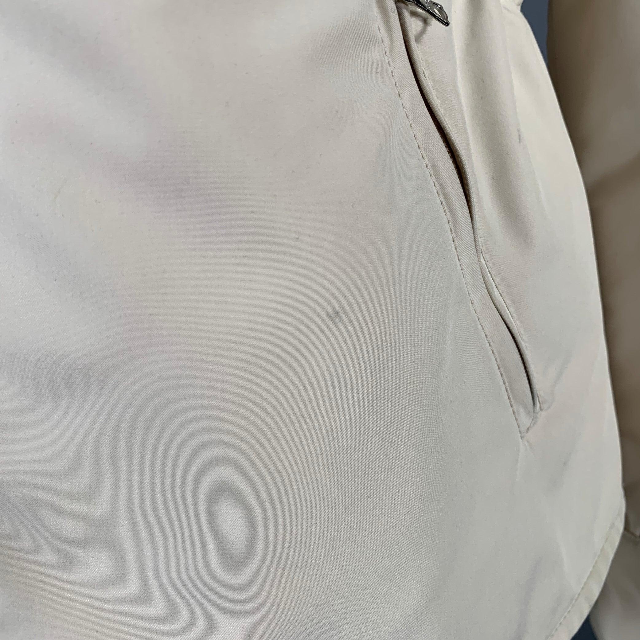 AGNONA Taille 10, polyester, col en fourrure amovible et fermeture éclair en vente 4