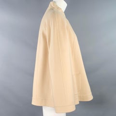AGNONA Size 4 Beige Cashmere Two Pockets Hook Eye Cardigan