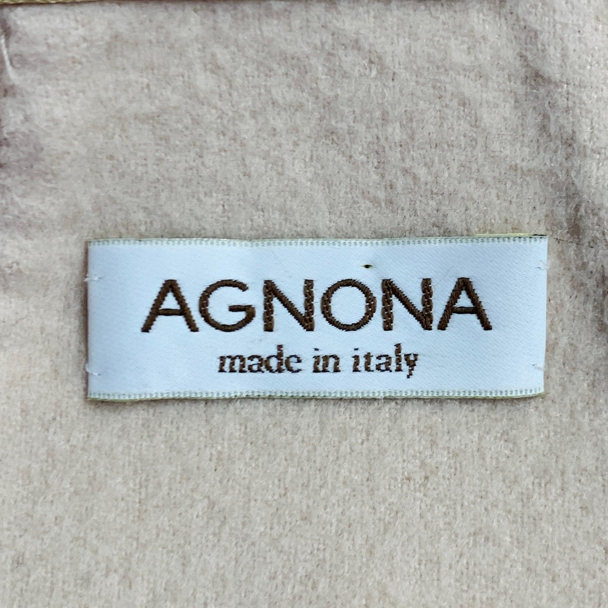 AGNONA Taille 4 Cardigan en cachemire beige à deux poches avec œillets et crochets Pour femmes en vente