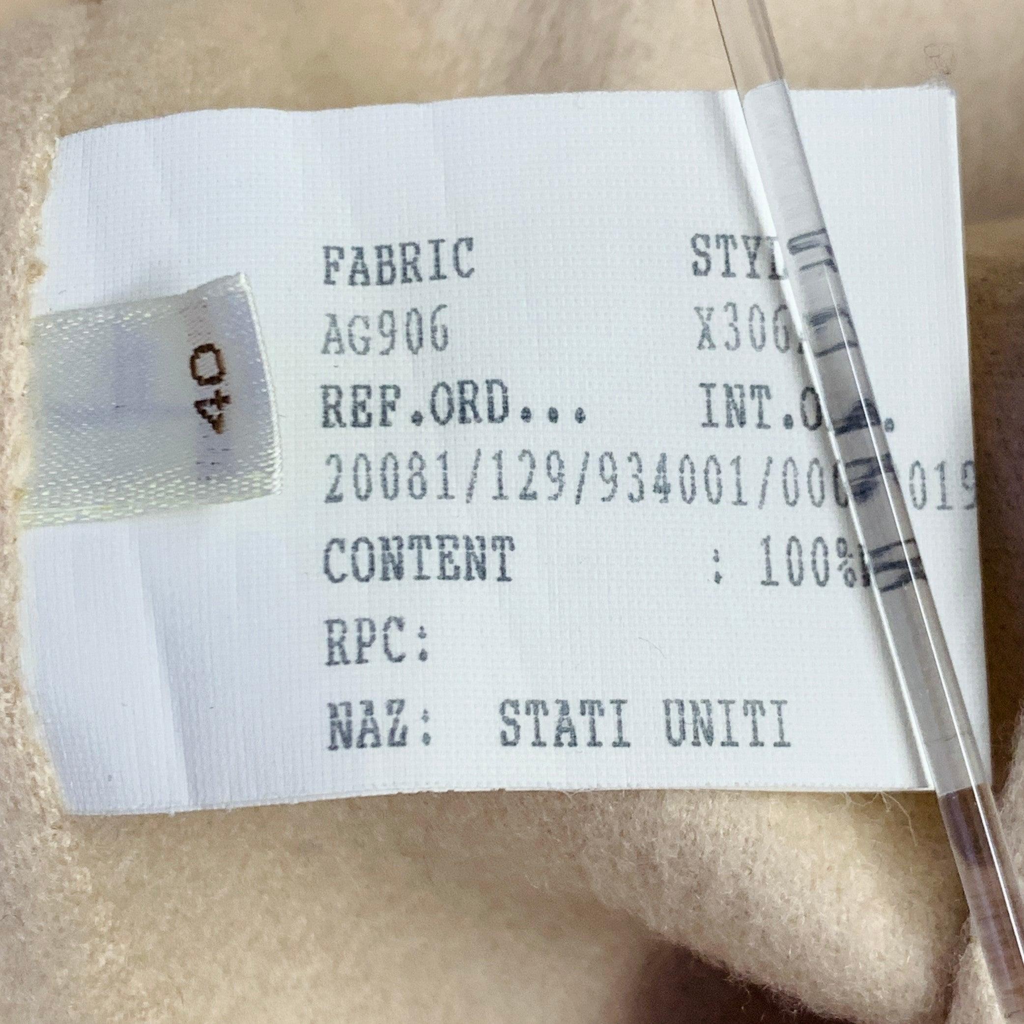 AGNONA Taille 4 Cardigan en cachemire beige à deux poches avec œillets et crochets en vente 1