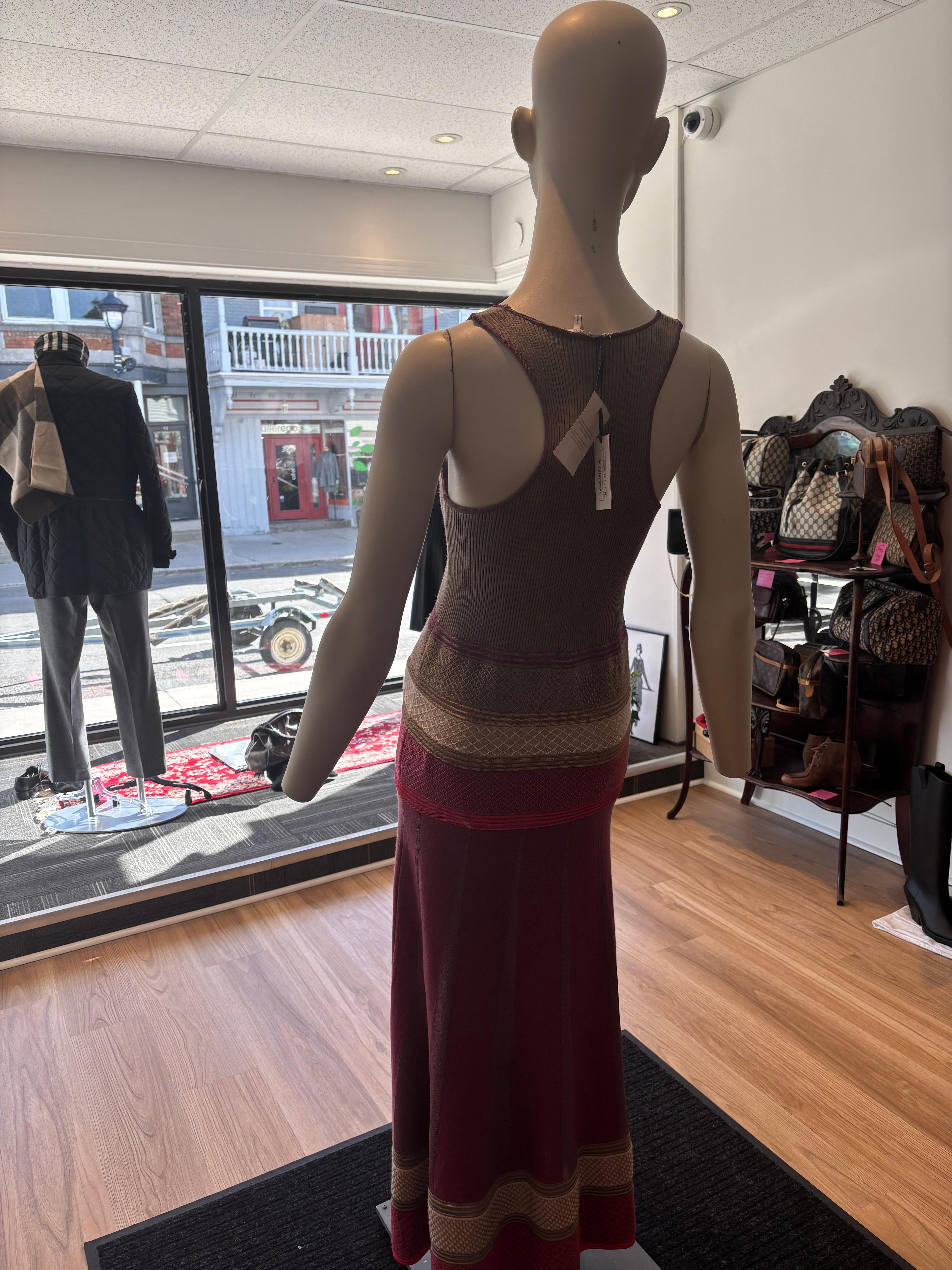 AGNONA Atemberaubendes NWT Langes Kleid aus Kaschmir. Markiert M, aber die Büste reicht von 33-38 für Damen oder Herren im Angebot