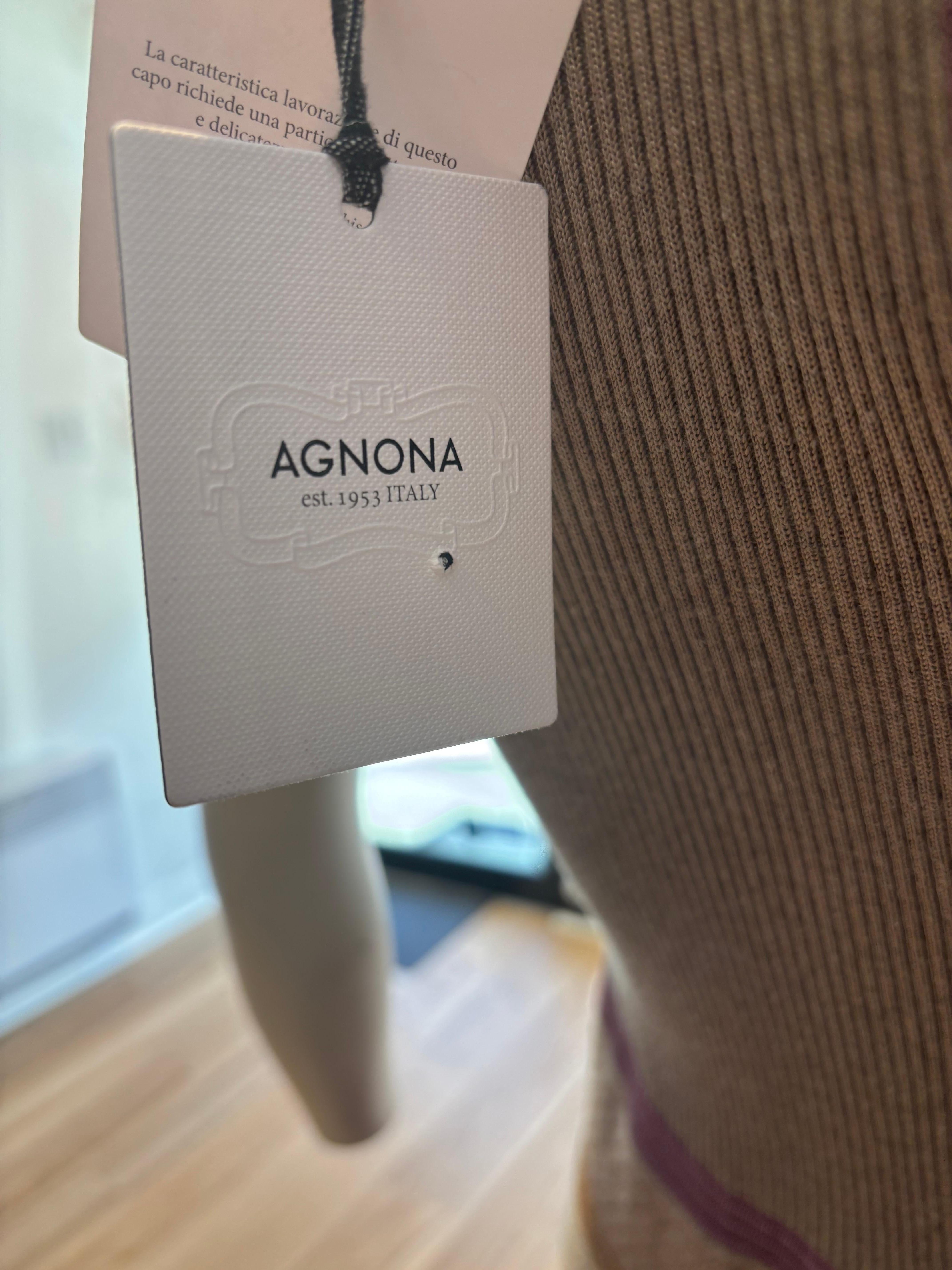 AGNONA Atemberaubendes NWT Langes Kleid aus Kaschmir. Markiert M, aber die Büste reicht von 33-38 im Angebot 2