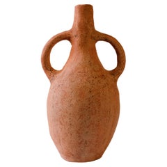 Agolla Brown Jar Made of Clay, Handcrafted by the Potter Aïcha