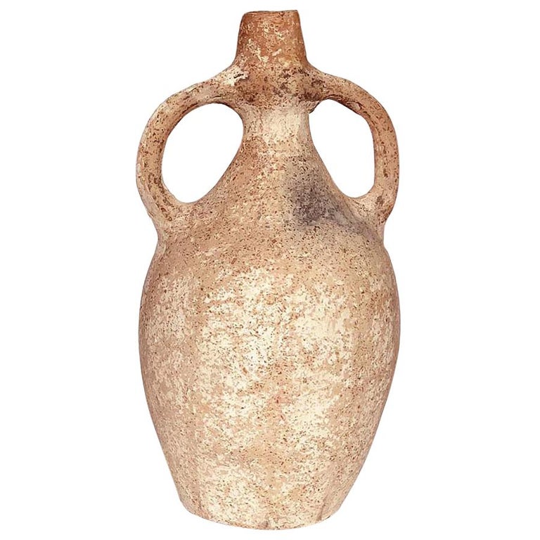 Agolla Freckles Terracotta Jar Made of Clay, Handcrafted by the Potter Aïcha For Sale
