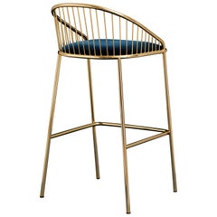 Agora Gold and Black Bar Stool by Pepe Albargues