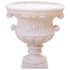Agora Urn in Crema Marfil Marble by Kreoo