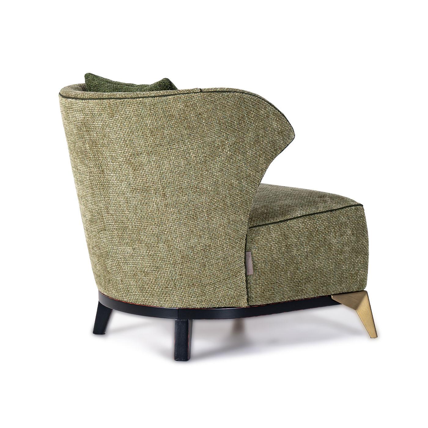 Sillón de tela verde Agostina de Mantellassi 1926 Italiano en venta