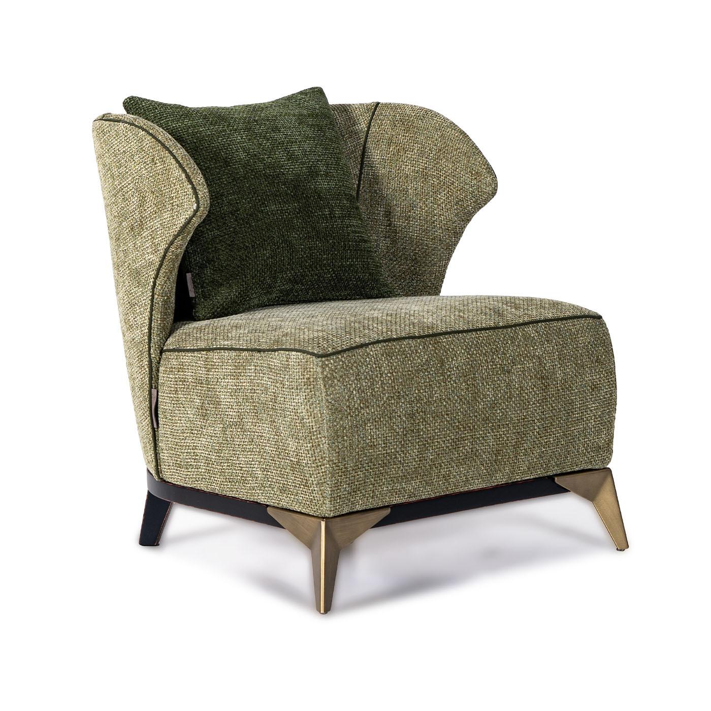 Sillón de tela verde Agostina de Mantellassi 1926 Siglo XXI y contemporáneo en venta