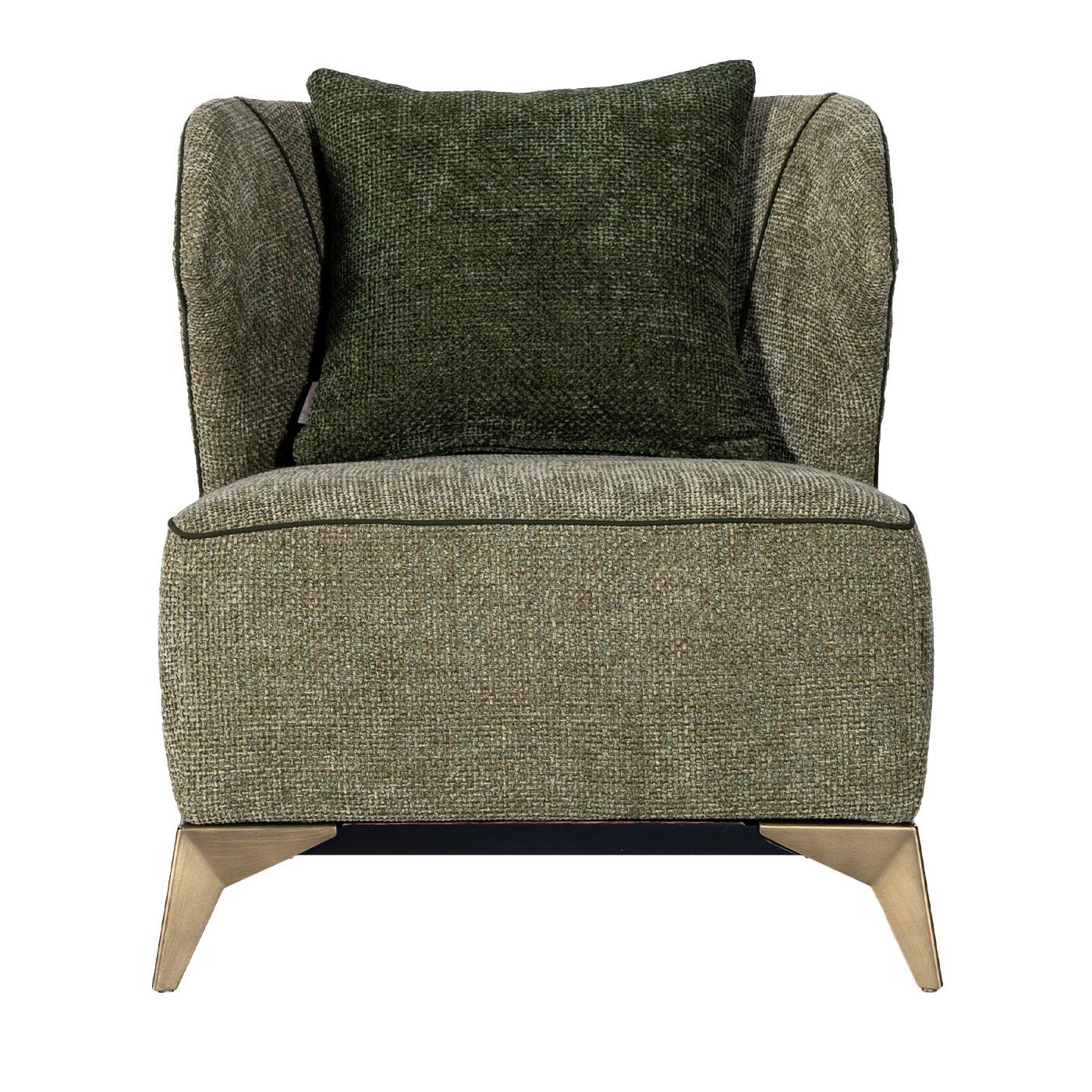 Sillón de tela verde Agostina de Mantellassi 1926 Textil en venta